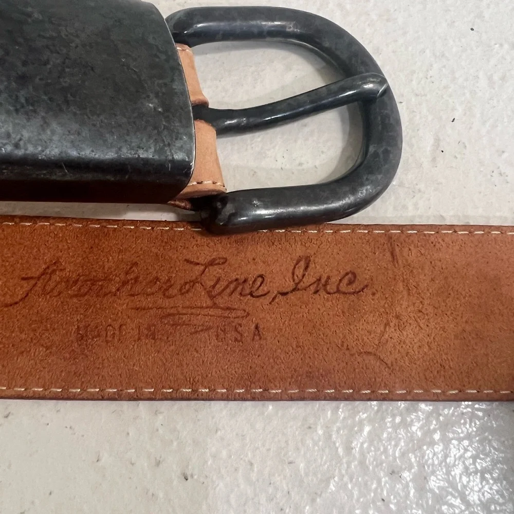 Brown genuine leather‎ belt